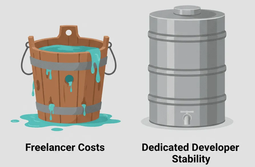 Why Hiring a Dedicated WordPress Developer Saves You Money in 2026 7 Comparison Table Visual 2 e1771926743943